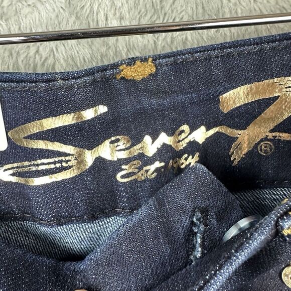 seven 7 tummyless highrise skinny jeans 12 Blue Stretch Denim - Picture 8 of 14